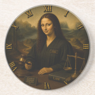 Posavasos Judge Funny Mona Lisa Lawyer & Justice Gift