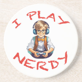 Posavasos Juego a un chico de los nerds gamer