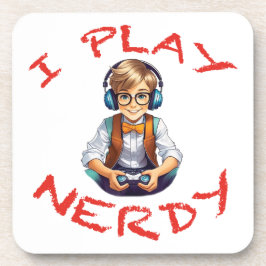 Posavasos Juego a un chico de los nerds gamer