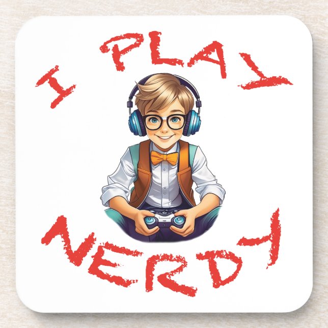Posavasos Juego a un chico de los nerds gamer (Frente)