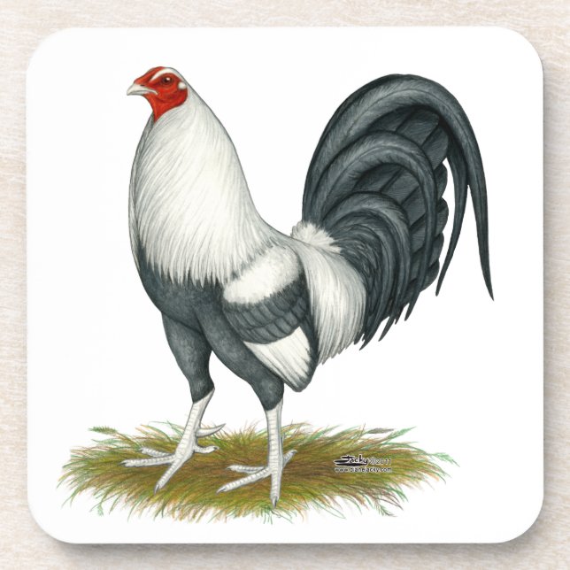 Posavasos Juego americano Silver Blue Gamecock (Frente)