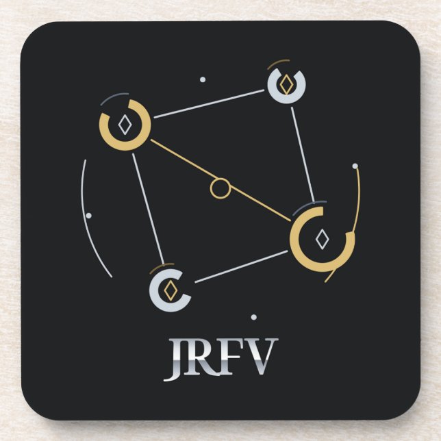 Posavasos Juego de 6 diales de constelación JRFV (Frente)