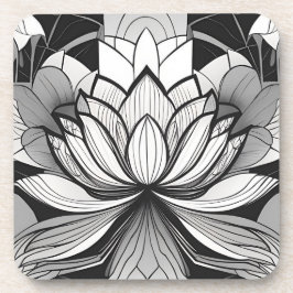 Posavasos Juego de aletas de Art Deco Lotus