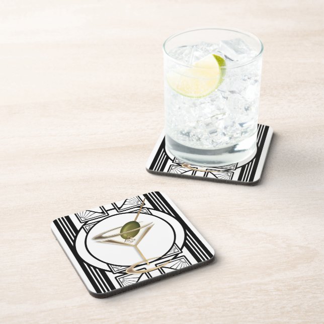 Posavasos Juego de aletas de cócteles Art Deco (6) (Lado Derecho)