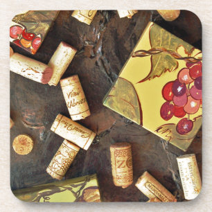 Posavasos Juego de aletas de los corchos de tiempo de vino