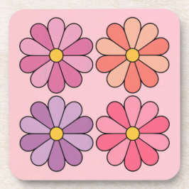 Posavasos Juego de aletas rosadas de cuatro días