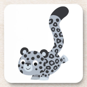 Posavasos Juego de Ataques de Leopardo de Nieve Personalizad