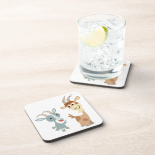 Posavasos Juego de dos gallos de Personalizado feliz