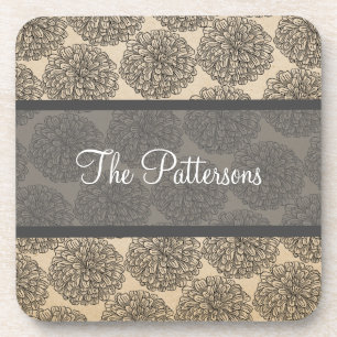 Posavasos Juego de escoria de zinnia gris