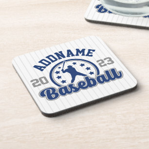 Posavasos Juego de jugador de equipo de béisbol con nombre p