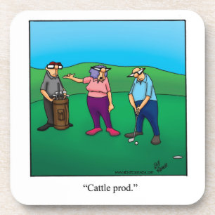 Posavasos Juego De Montaña De Humor De Golf Para Pareja