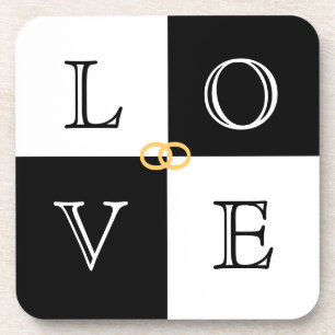 Posavasos Juego de montaña rusa de amor a favor de la boda