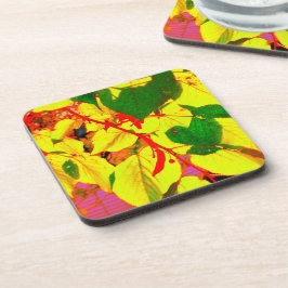 Posavasos Juego de montaña rusa de corcho para "hojas de oto