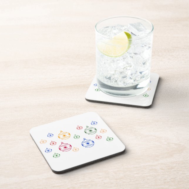 Posavasos Juego de montaña rusa - Ornamentos de árbol de Nav (Lado Derecho)