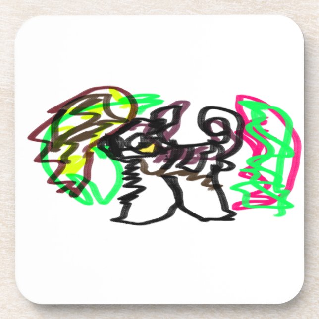 Posavasos Juego de otoño Husky (Frente)