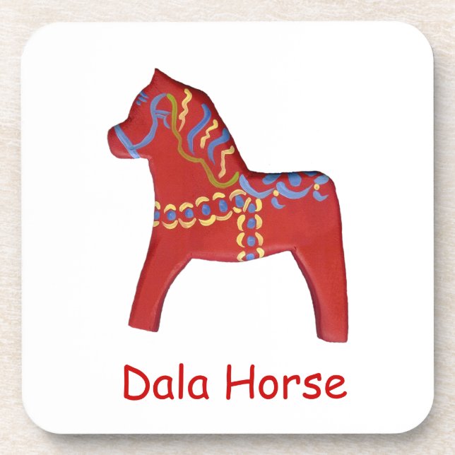Posavasos Juego de Pascua de Caballo de Dala Personalizado (Frente)