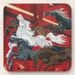 Posavasos Juego de Pascua de Caballos de 6