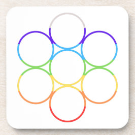 Posavasos Juego de Plaza Chakra de huevo de vida