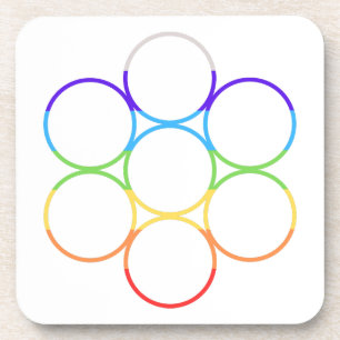 Posavasos Juego de Plaza Chakra de huevo de vida