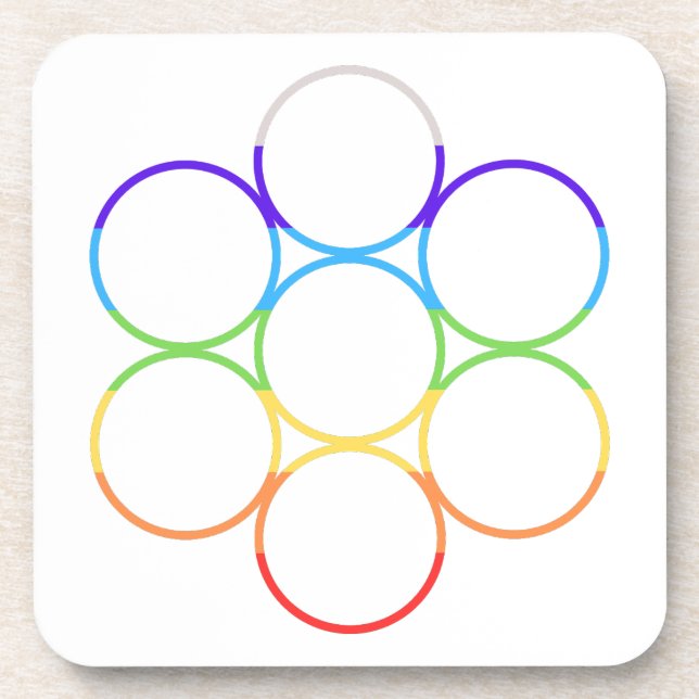 Posavasos Juego de Plaza Chakra de huevo de vida (Frente)