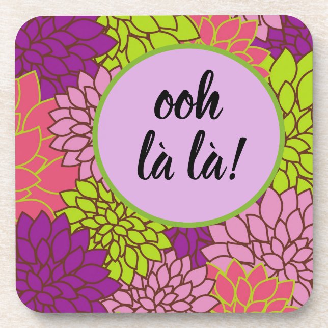 Posavasos Juego de Semillas Florales de Ooh-la-la-Monogram (Frente)
