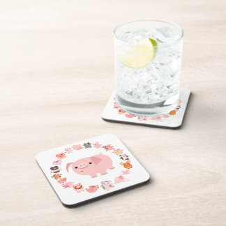 Posavasos Juego de tiras de Personalizado de cerdo Mandala