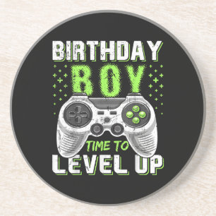 Posavasos Juego de video Level Up Birday Boy
