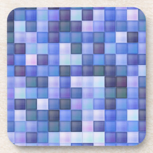 Posavasos Juego de video Pixels Blue Square Pattern
