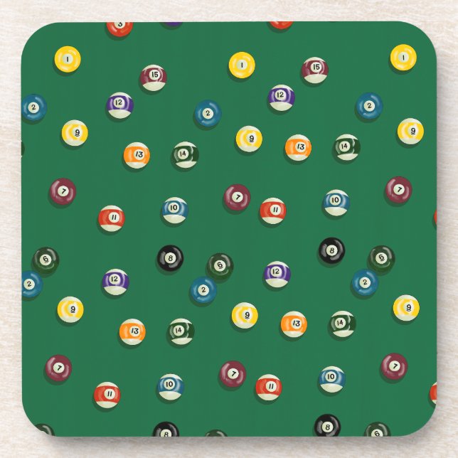 Posavasos Juego Noche Billiards Pool Billar Pool Shark (Frente)