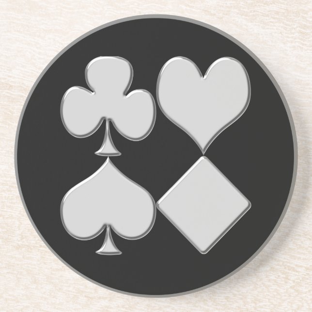 Posavasos Juegos de Cartas de Póquer Coasters (Frente)