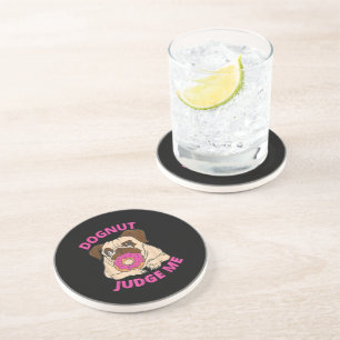 Posavasos Juez De Dognut Me Pug Perro Come Donut
