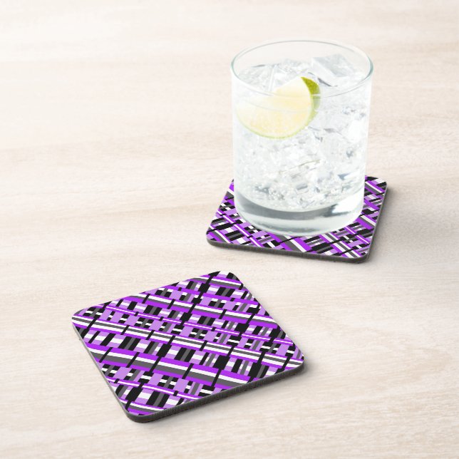 Posavasos Jugado en morado, negro y gris (Lado Derecho)