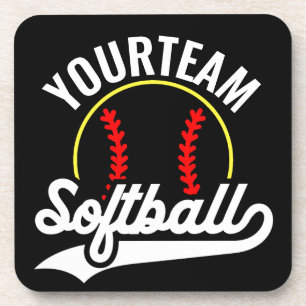 Posavasos Jugador de equipo de Softball AÑADIR NOMBRE Liga P