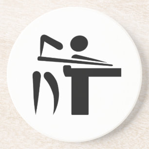 Posavasos Jugador de la piscina de los billares