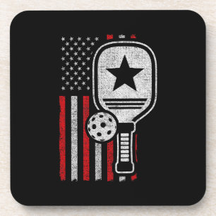 Posavasos Jugador de pelota de futbol - Bandera Americana - 