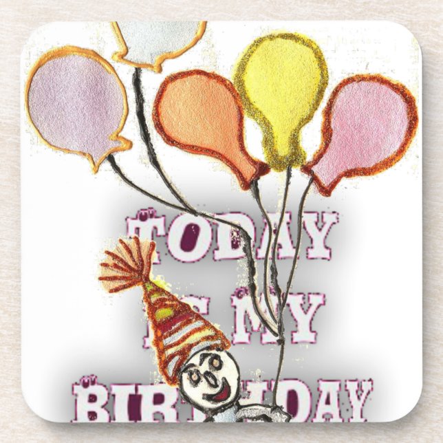 Posavasos Jugador saludo de cumpleaños: Feliz cumpleaños her (Frente)