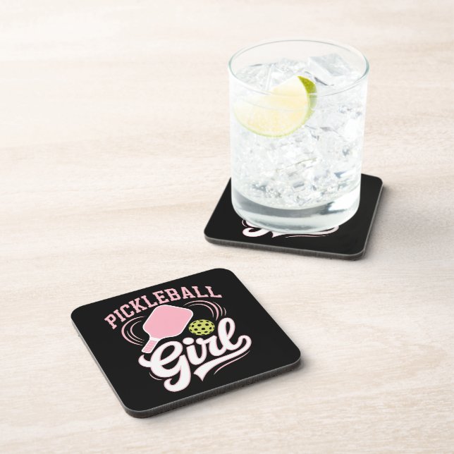 Posavasos Jugadora de Pickleball Chica (Lado Derecho)