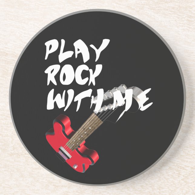 Posavasos Jugar al rock conmigo (Frente)