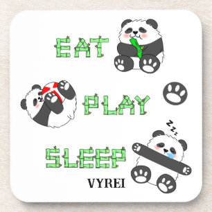 Posavasos Jugar Sleep Cute Baby Panda Vida Cómoda