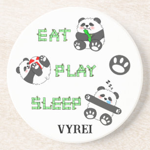 Posavasos Jugar Sleep Cute Baby Panda Vida Cómoda