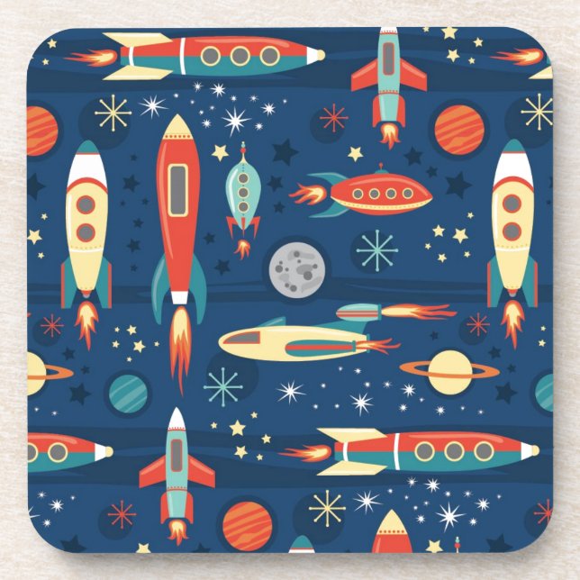 Posavasos Juguete Rockets del vintage (Frente)