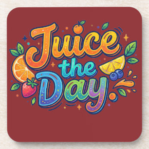 Posavasos Juice el Día – Motivación Divertida de Cítricos 