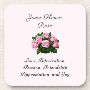 Posavasos June Birth Month Flower Rosa