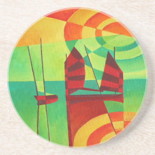 Posavasos Juntas chinas en aguas aún cubismo arte