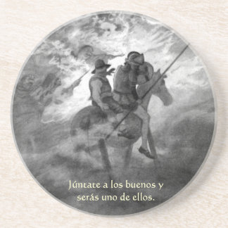 Posavasos Júntate buenos y serás uno de ellos - Quijot de un