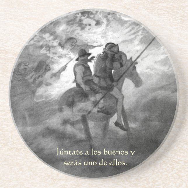 Posavasos Júntate buenos y serás uno de ellos - Quijot de un (Frente)