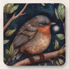 Posavasos Justa de la noche de la montaña de plástico duro