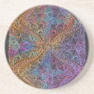 Posavasos Kaleidoscope arcoiris Mandala
