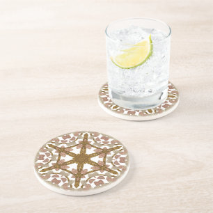 Posavasos Kaleidoscope bois - Caleidoscopio de madera