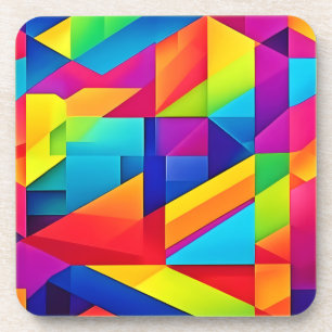 Posavasos Kaleidoscopio de color geométrico